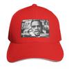 Malcom X Baseballkappe Snapback Flacher Schirm Strapback Dad Hat Sechs Bahnen Strukturierte Krone