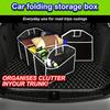 CAER Auto Multi-Taschen Kofferraum Organizer Große Kapazität Faltbare Aufbewahrungstasche mit 3 Fächern Verstauen Zusammenklappbare Box für Zuhause