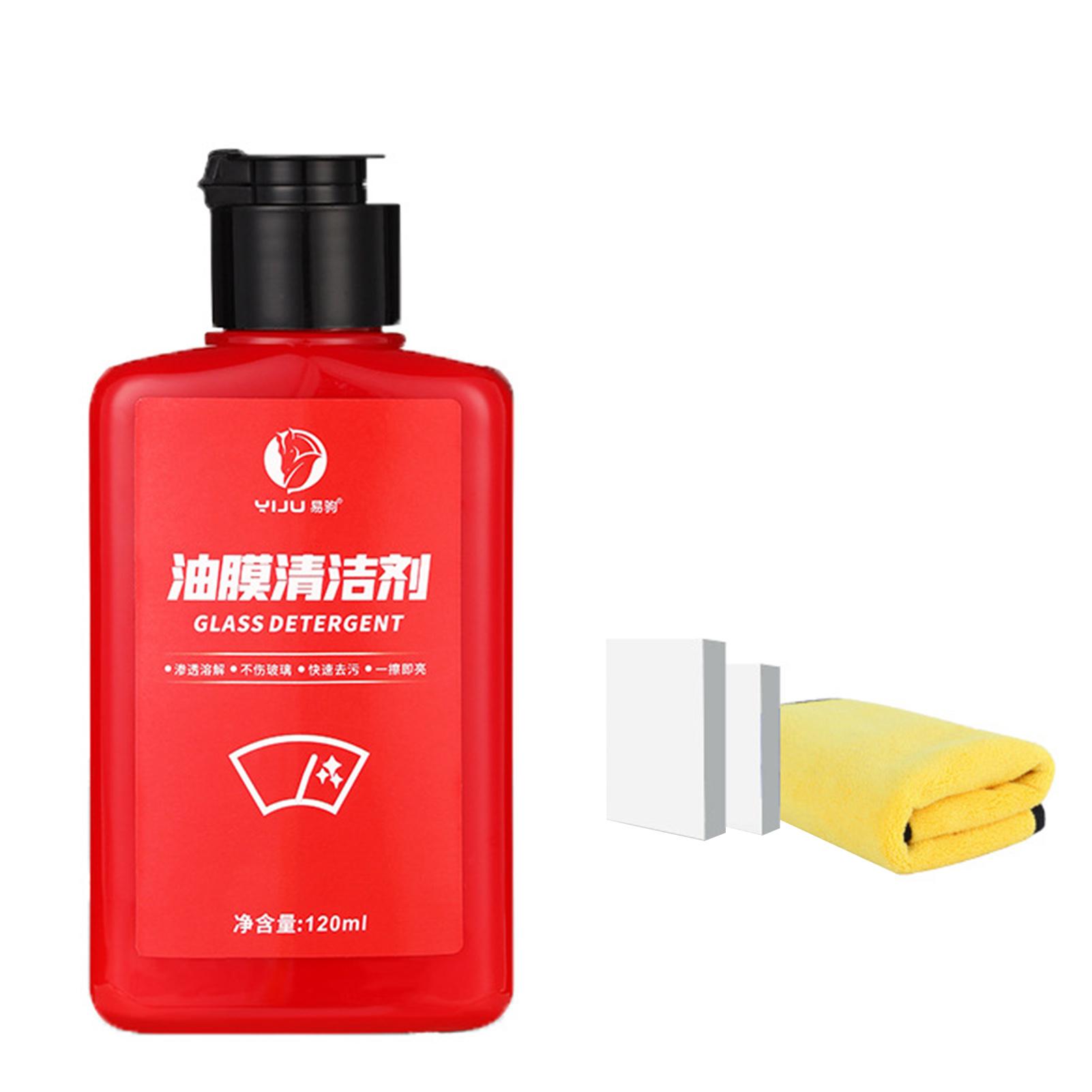 

120ML Car Glass Oil Film Remover Windshield Cleaner Auto Glass Polishing Car Stains Cleaning Powerful Oil Stain Removal Supplies