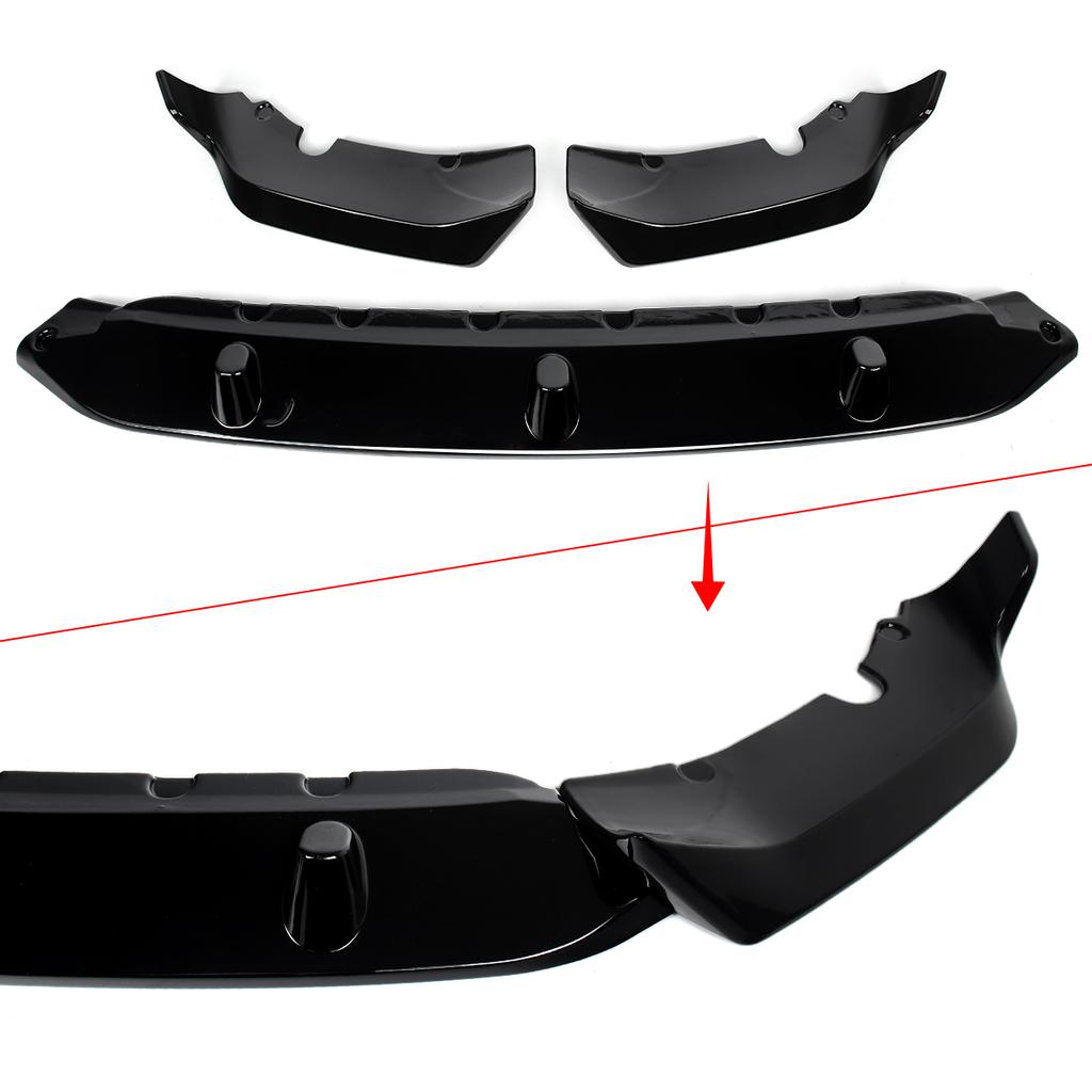 Gloss BLACK ABS Front Lip Splitter Spoiler For BMW X7 G07 M Sport 2019-2022 Set FY6