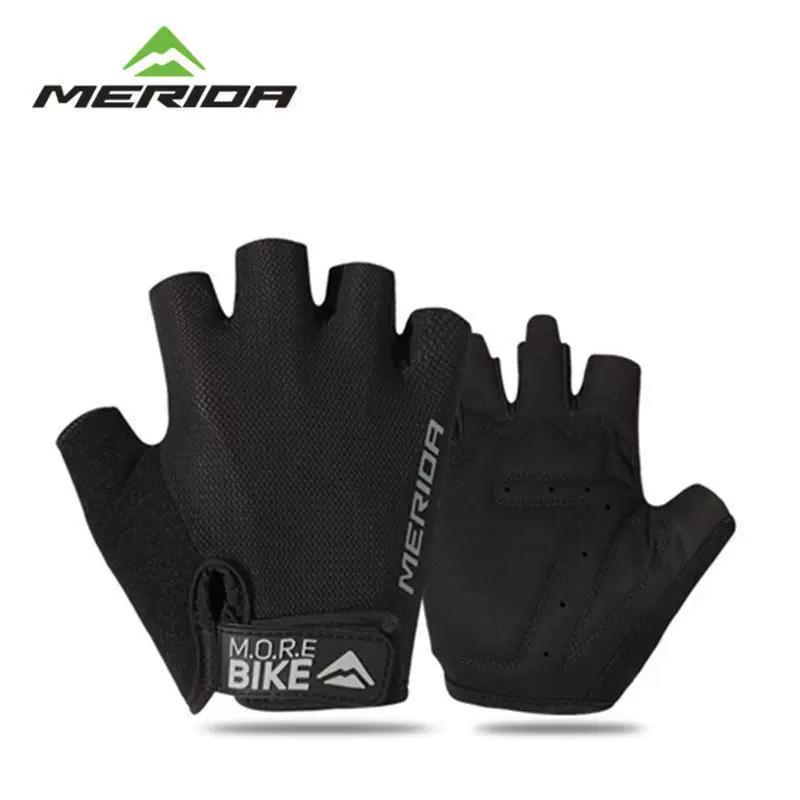 Merida Genuine Cycling Sports Half-Finger Gloves Shock-Absorbing Mountain Road Bike Short-Finger Cycling Gloves