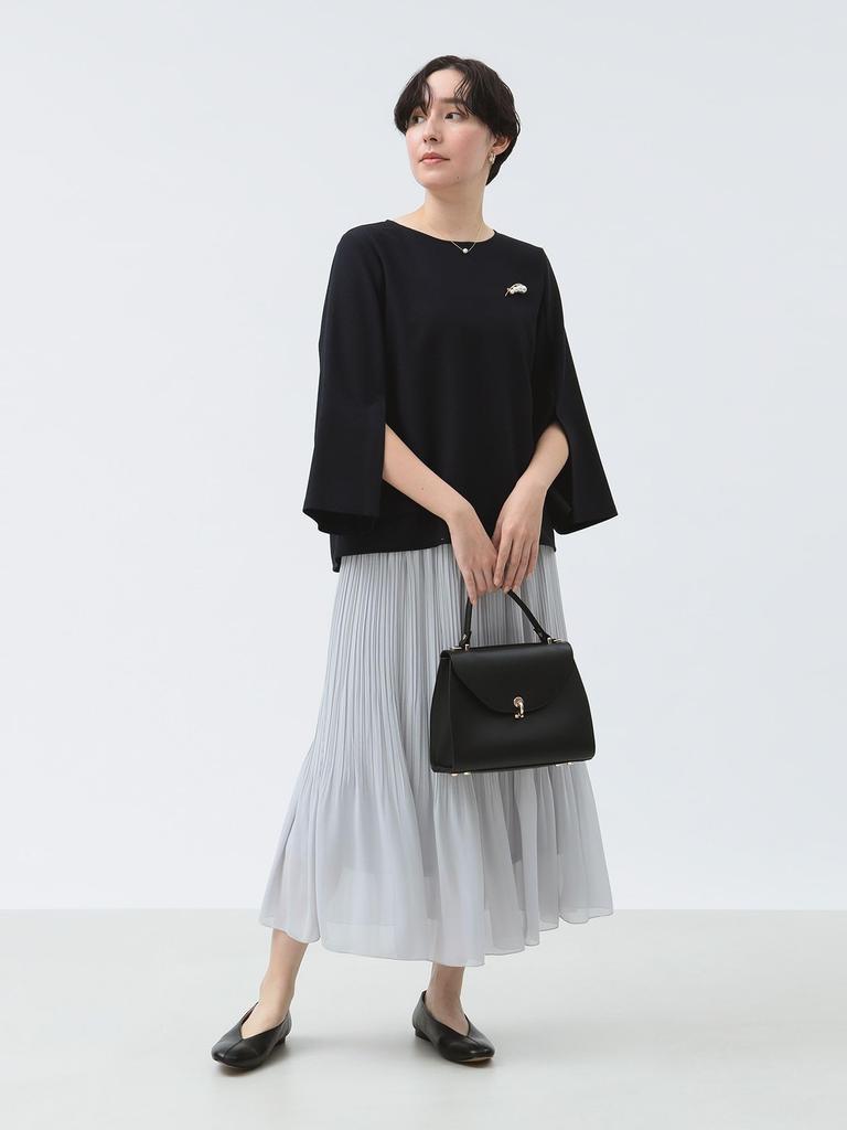 B:MING LIFE STORE by BEAMS Women's Poppy Pleated Skirt (S-M) ICE_GREY S