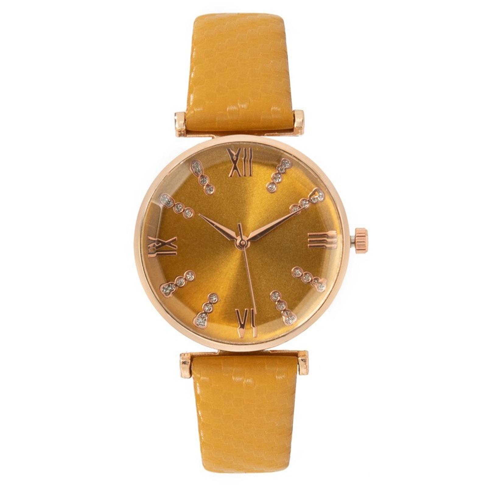 

Женские модные кожаные часы One Size оранжевый