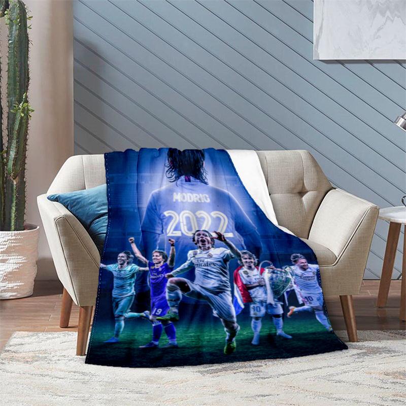 Former Real Madrid CF Croatian professional male football player Luka Modrić blanket Soft four season home bed office travel outdoor warm blanket