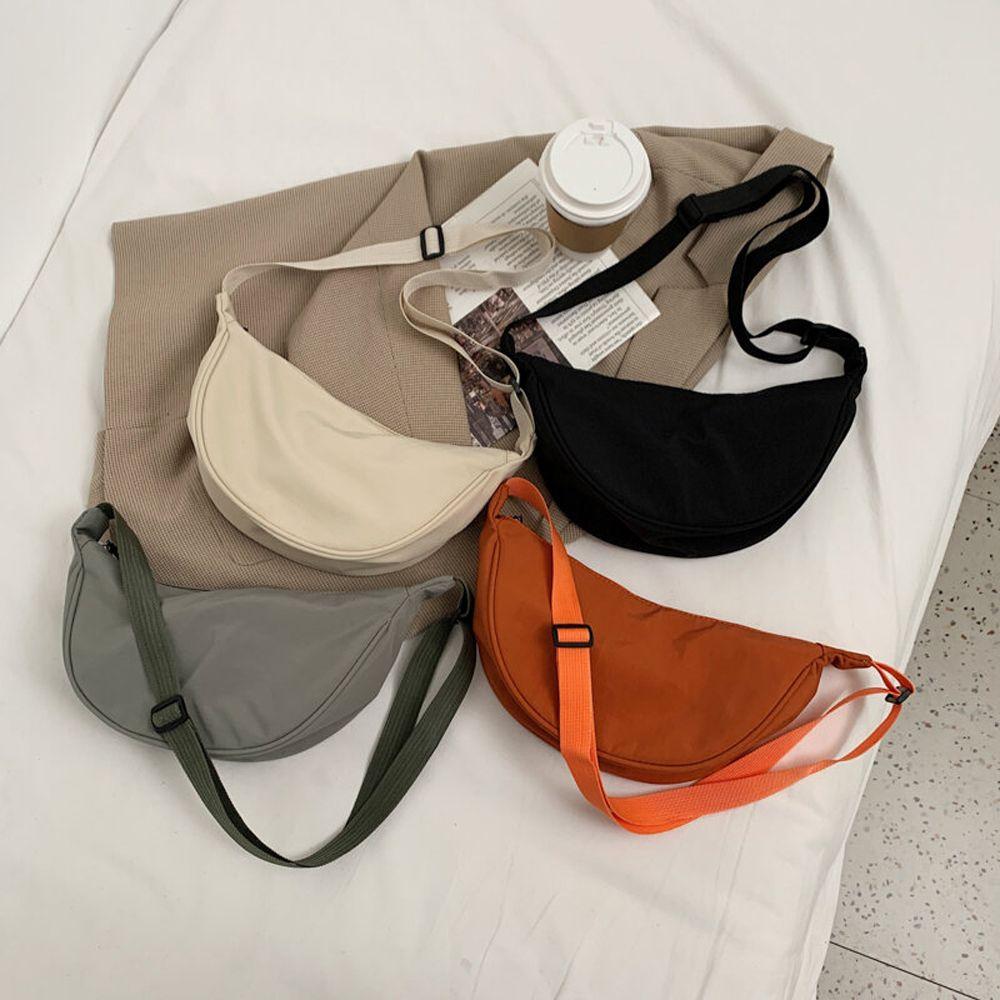 

Solid For Girls Nylon Korean Dumpling Bags Single Shoulder Bags Crossbody Bag Women Messenger Bags бежевый