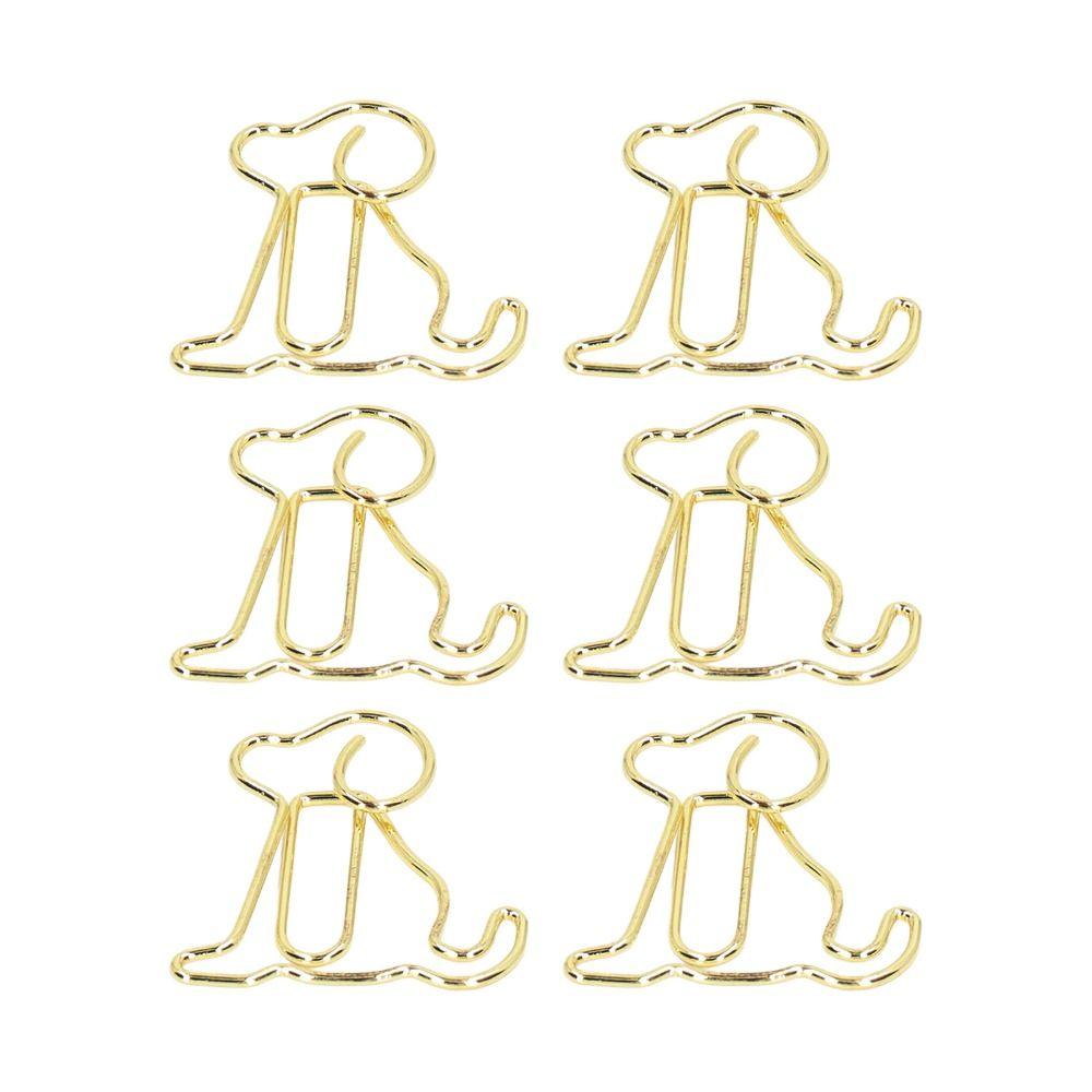 100Pcs Dog Shape Gold Paper Clips Gold Small Paper Clips Cute Paperclips  Note Taking