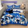 3Pcs Happy Robot Celebration Bedding Set Quilt Cover Pillowcase Home Christmas Xmas Halloween Gift 1 Duvet Cover 2 Pillowcase M92461