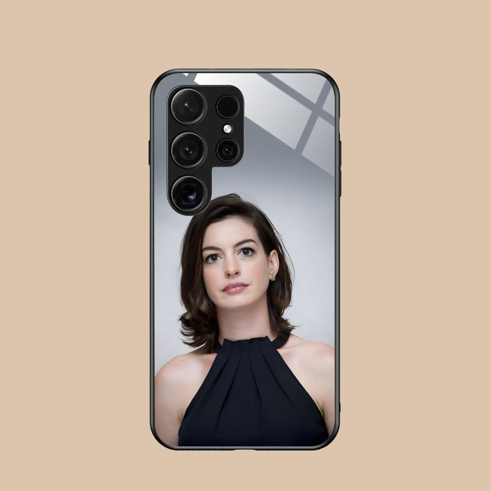 

Anne Hathaway Mobile Phone Case for Samsung Galaxy A56 55 54 53 52 51 36 35 34 23 16 15 5G Glass Colorful Cover Pretty Luxury Galaxy A52s 5G