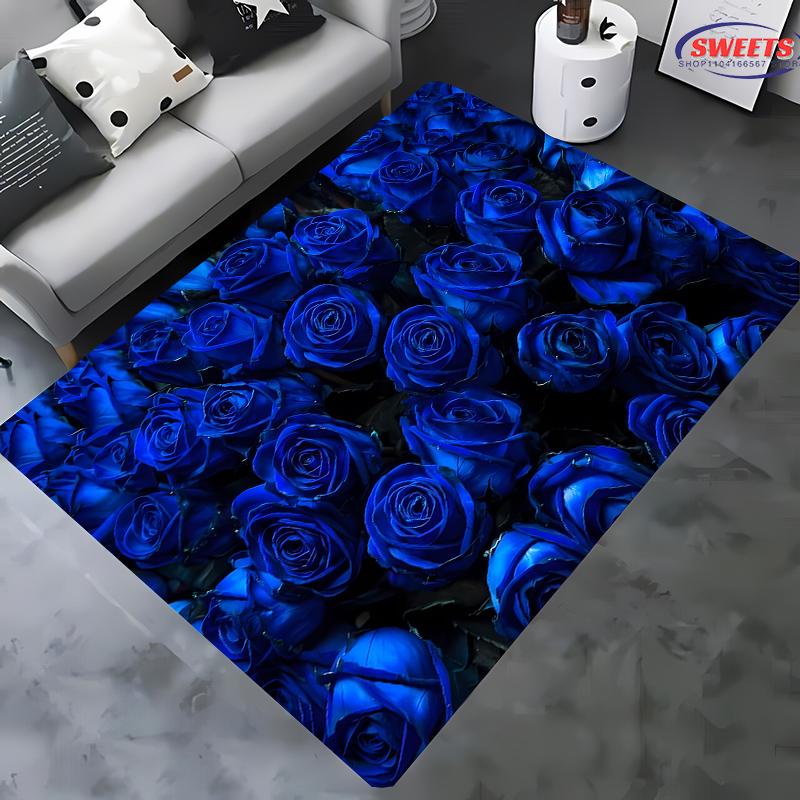 Rich Flower Theme Printed Carpet! Anti-slip Sound Insulation, Living Room Bedroom Entrance Door Mat Sofa Rug Next Day Shipping