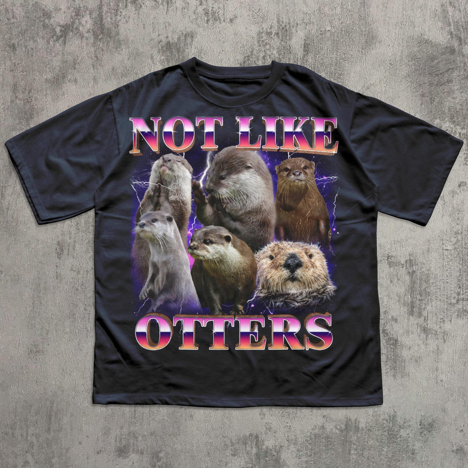 Not Like Otter Funny T shirt, Ironic Animal Shirt, Otters Lover Gift, Retro 90s Animal Meme Tee, Vintage Wildlife Graphic Tees 4XL