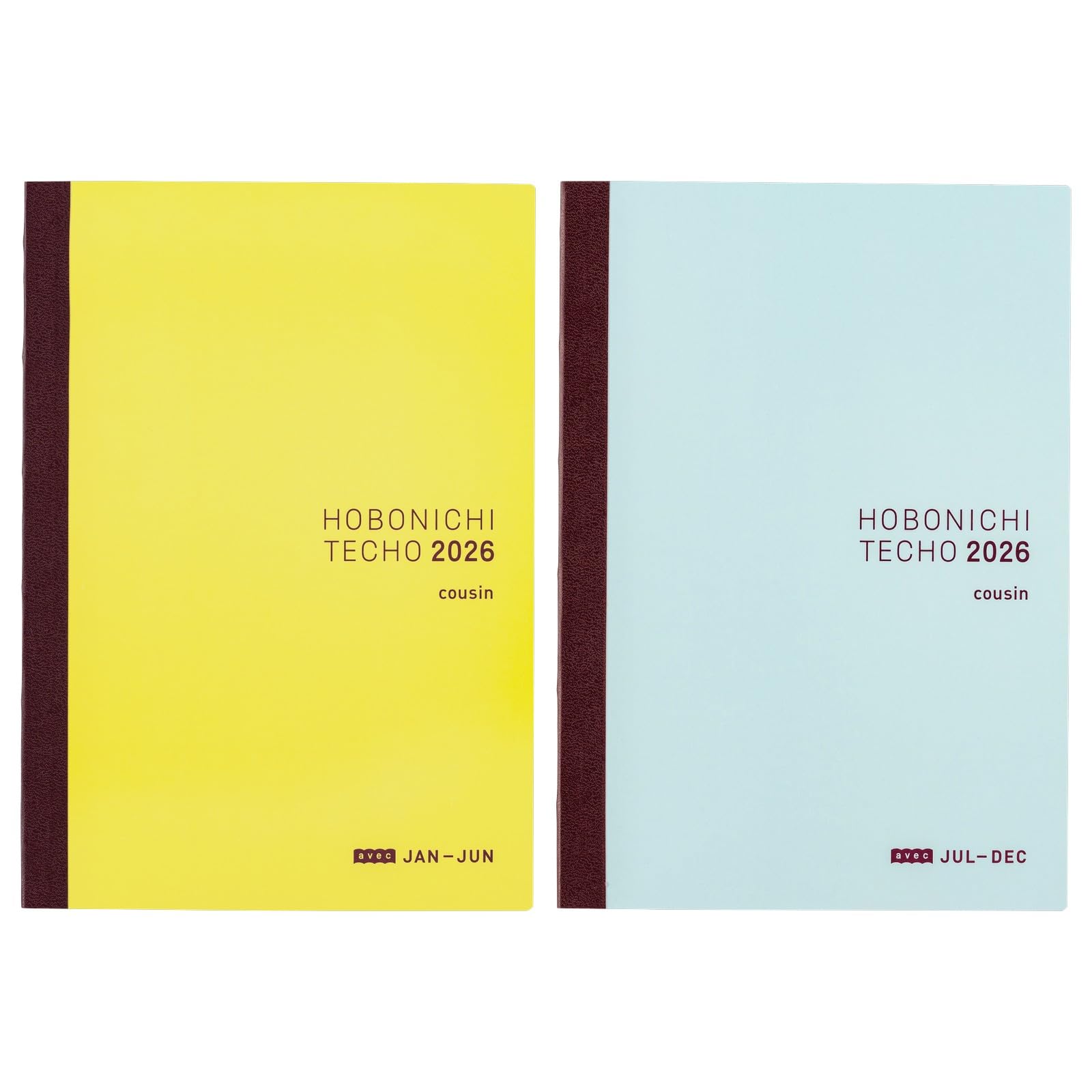 

Hobonichi Techo 2026 Cousin Avec [A5 / 1 page per day (first half + second half) / January / Monday start]