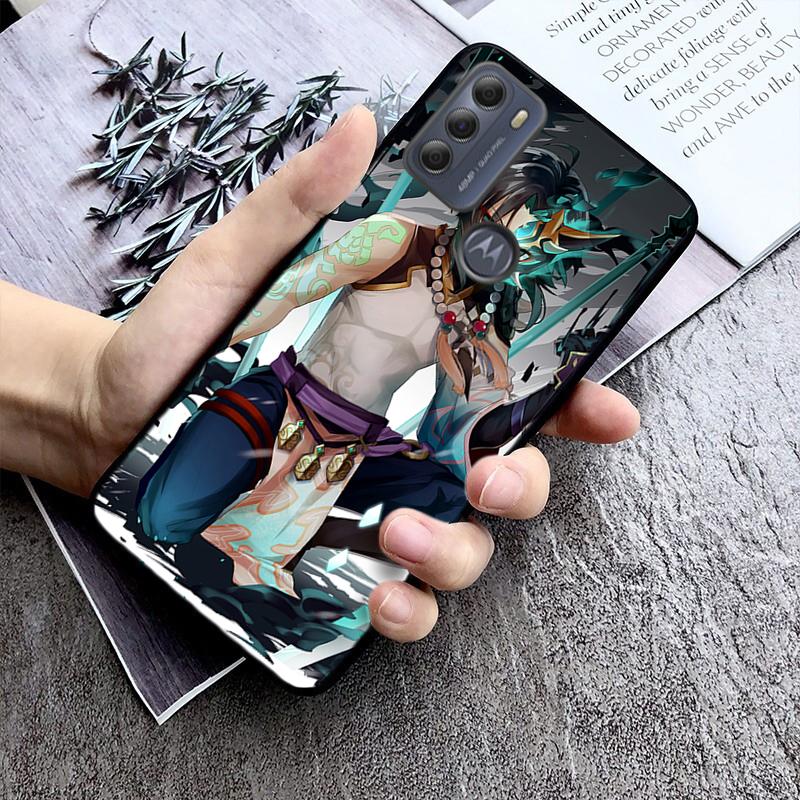 Xiao Genshin Impact Handyhülle für Motorola E7 Plus E32 E20 E40 Edge 20 Lite G22 G52 G20 G30 G100 G60 G50 G10 G Pure G Stylus