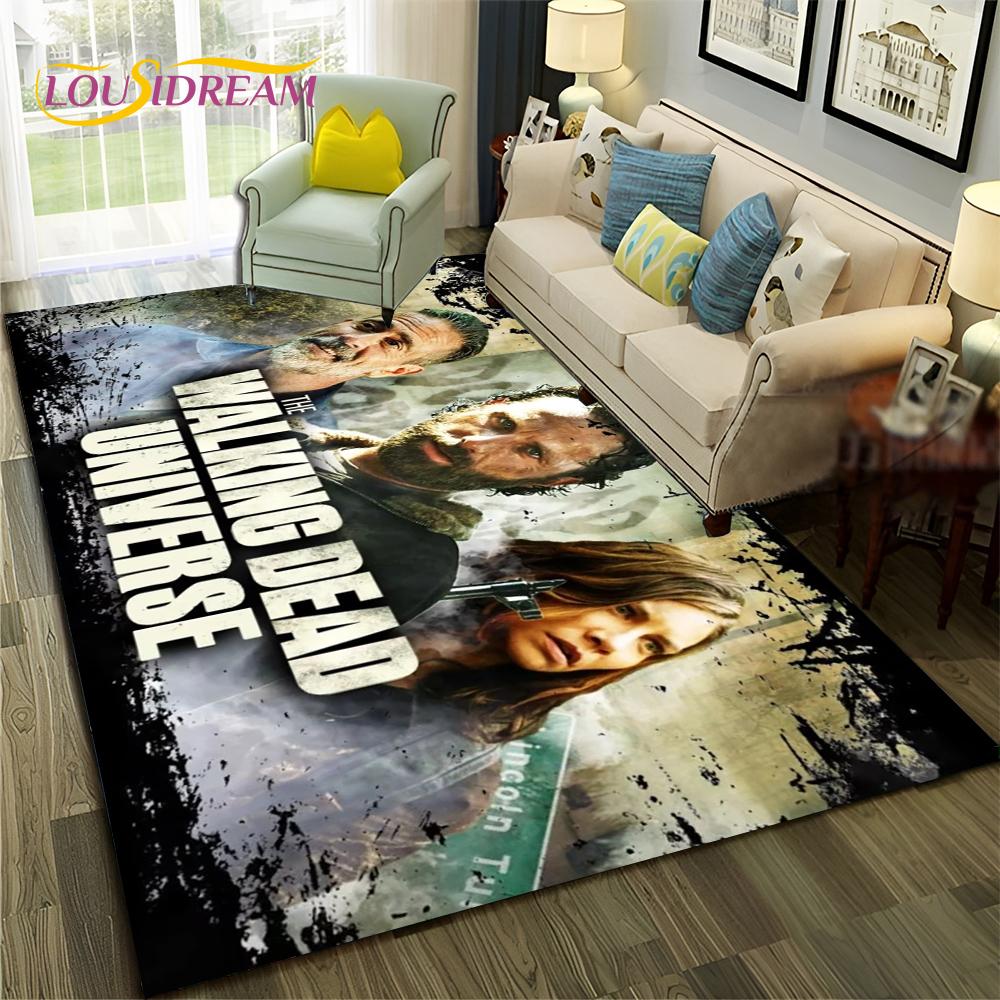 TWD The Walking Dead Rick Horror TV Carpet Rug for Home Living Room Bedroom Sofa Doormat Decor,kids Area Rug Non-slip Floor Mat
