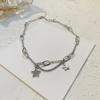 Sweet and cool necklace women, hip-hop accessories, full of diamonds, new trendy cold wind collarbone chain light luxury