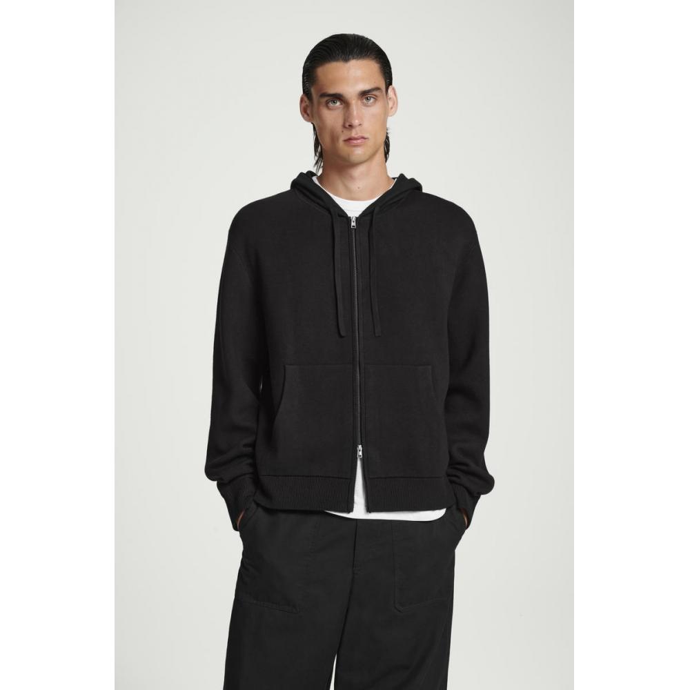 

COS Толстовка с капюшоном на молнии из японского трикотажа Black/S