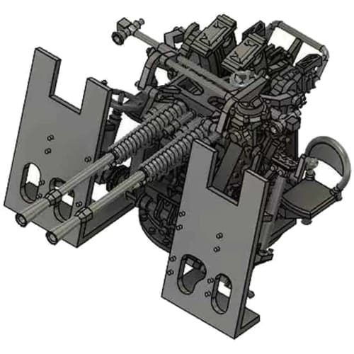 Bunker Studio 1/350 Scale Japanese Navy Type 96 25mm Twin Machine Gun LPR Sight, Late Model with Shield, Set of 4, Plastic Model Parts, BSTIJN35004