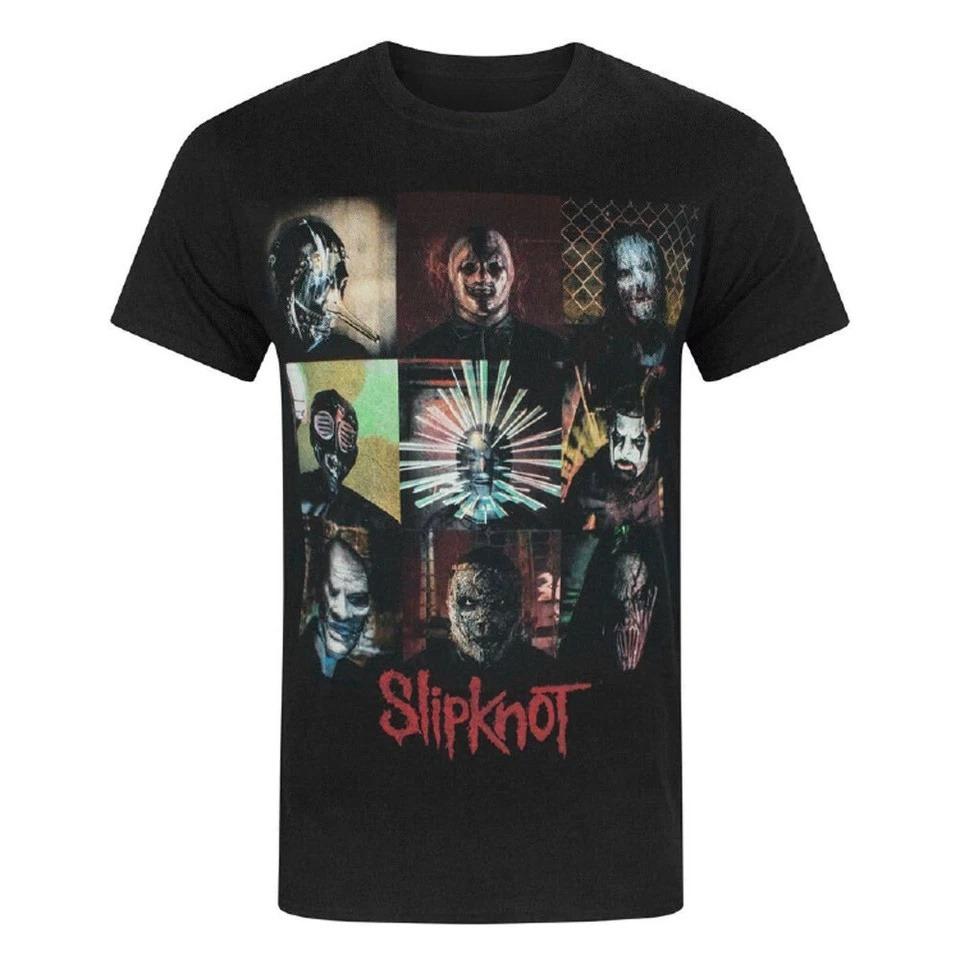 Slipknot Metal Band Come Play Dying Retro 3D Mens and Womens Tshirts Street Harajuku American Short Sleeved Mens Clothing