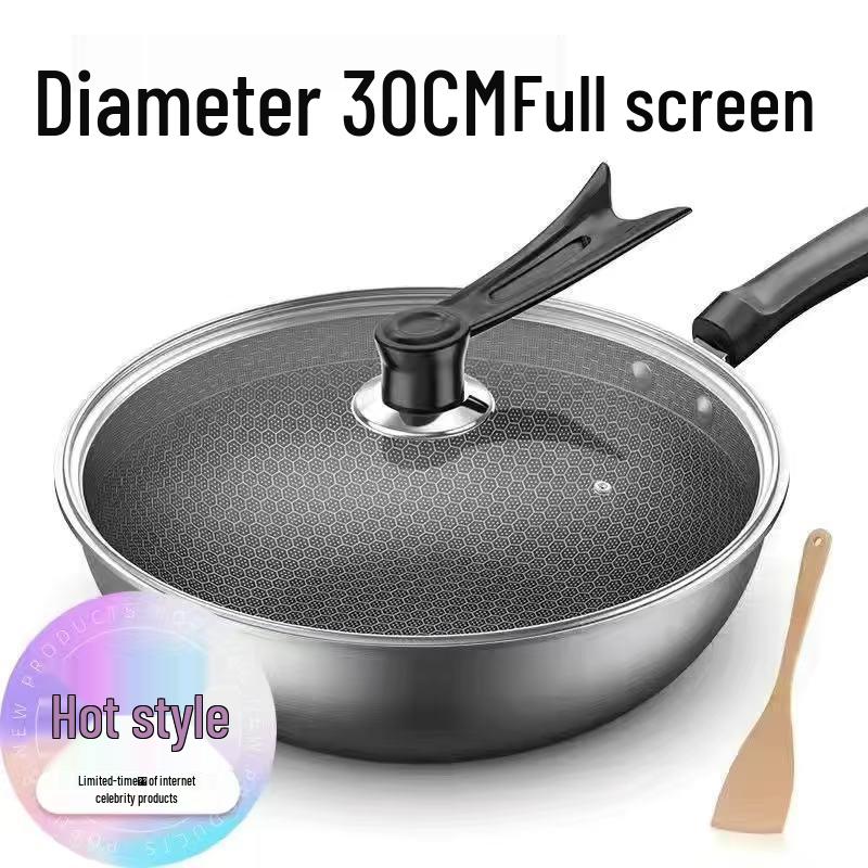 Stainless Steel Non-Stick Wok for Induction and Gas Cooking