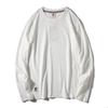 Export Tail Order T-Shirt Men's Long Sleeves Pure Cotton Autumn American Fashion Brand Bottoming Shirt Cut Label Original Order Menswear Clothing
