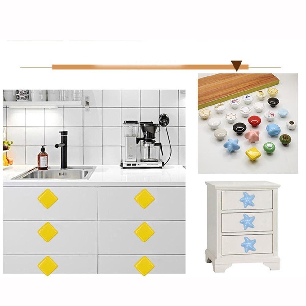 Retro Single Hole Ceramic Cabinet Knob Round European Style Door Pull Handles Vintage Drawer Knobs Kitchen