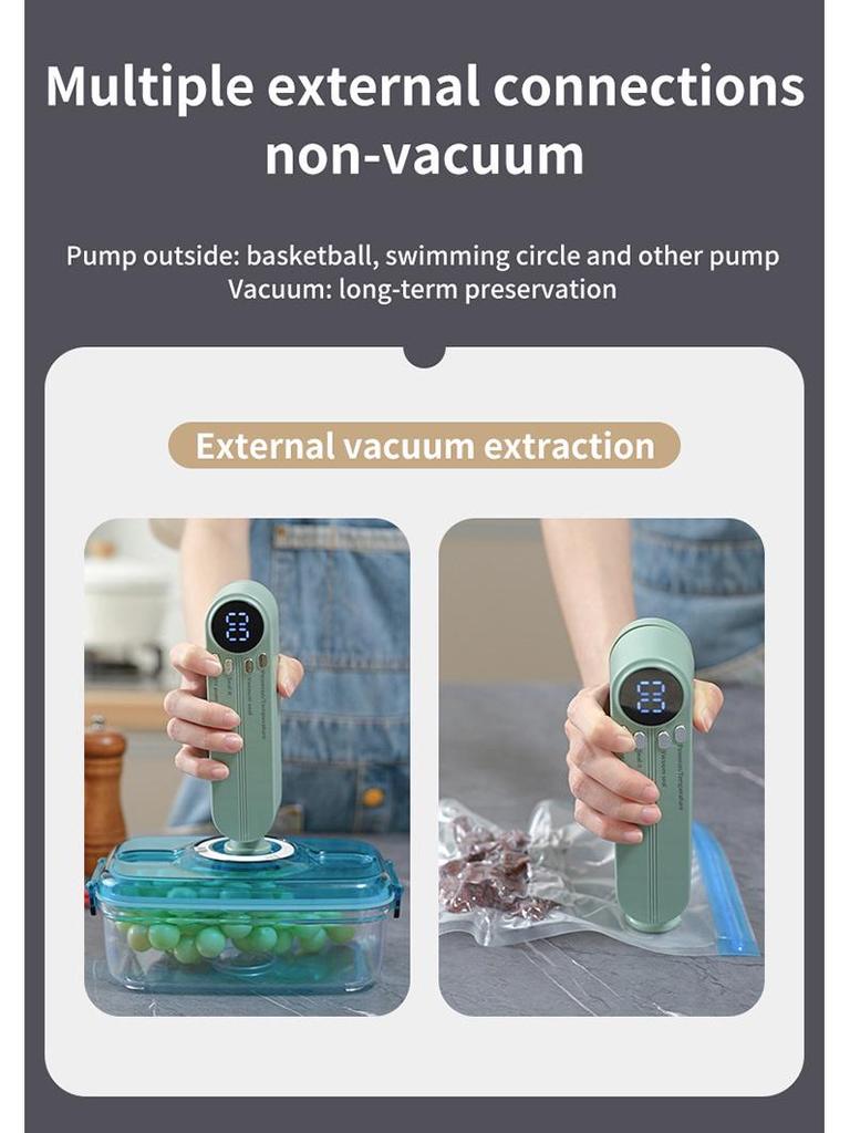 Digital Vacuum Sealer: Automatic Sealing with Display for Dry/Wet Food and Fruit Packaging