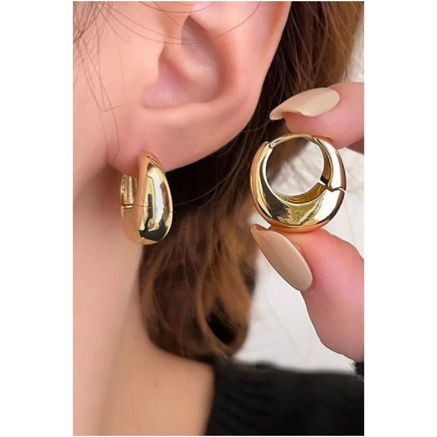 

Женские серьги из золотой стали золотой