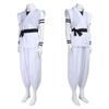 Jujutsu Kaisen Costume Cosplay Sukuna Tuta Bianca da Allenamento Set Outfit per Role Play di Halloween