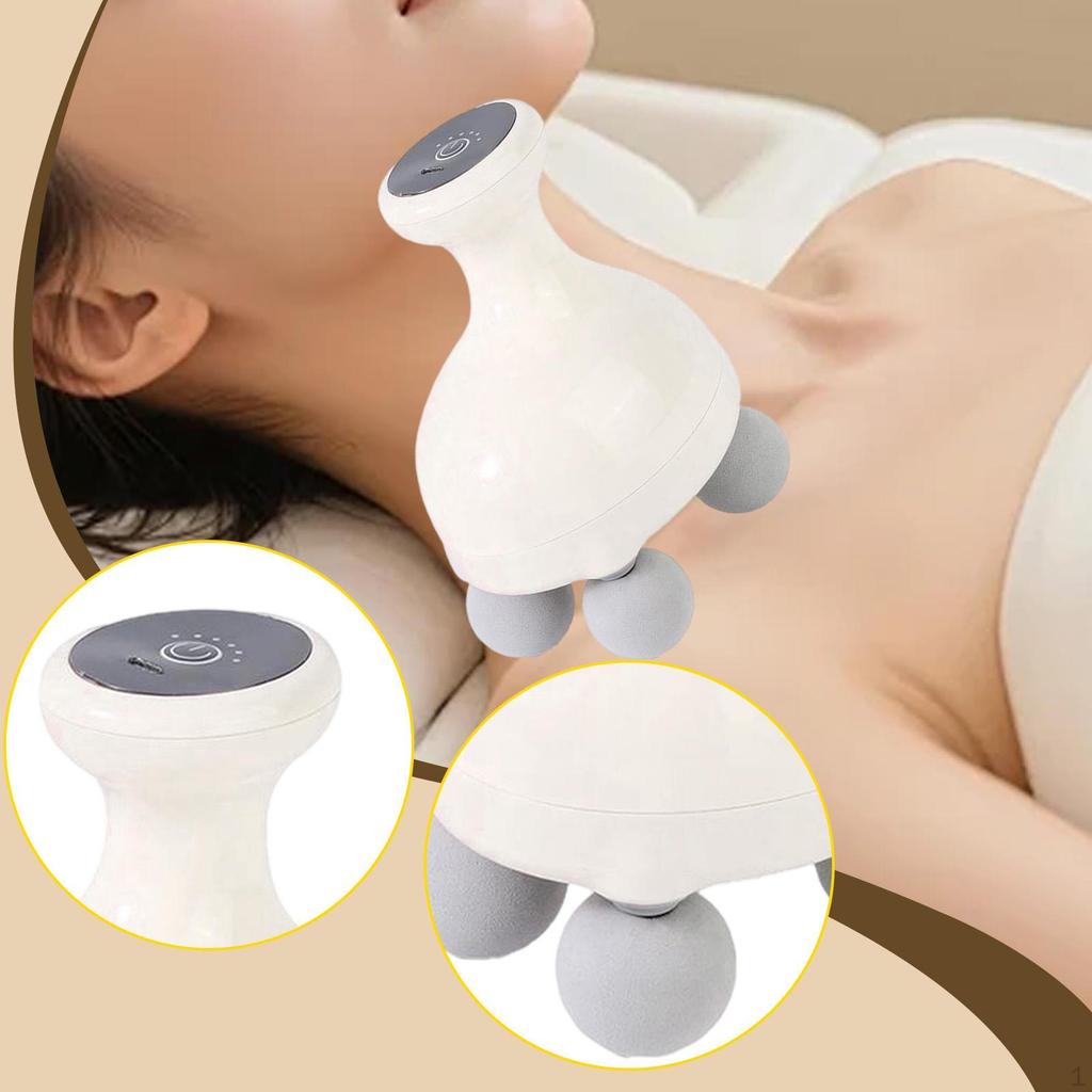 Body Massage 4 Head Professional with 6 Speeds Portable USB Rechargeable Tool Muscle