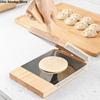 Manuelle Holz-Quadrat-Tortilla-Presse Antihaft-Formbeständig Teigtaschenhüllen-Hersteller Edelstahl-Dichtung Ergonomischer Griff