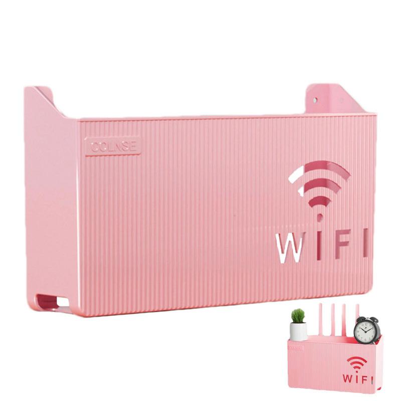 Wifi Router Storage Box Home Router Boxes For Wall Router Cover Power Strip And Cable Management Storage Case Hider Rack nero