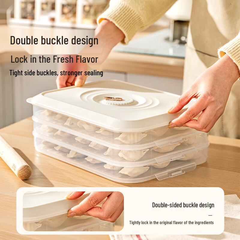 ZISIZ Multi-Layer Dumpling Freezer Storage Box