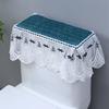 Universal Toilet Tank Cover Dirt Resistant Non Slip Dustproof Pad Lace Cover Detachable Toilets Cover Clothes Home Decoration