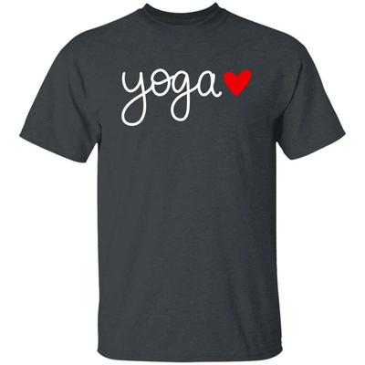 Yoga Love Unisex Tshirt Yoga Teacher Black Dark Heather Navy