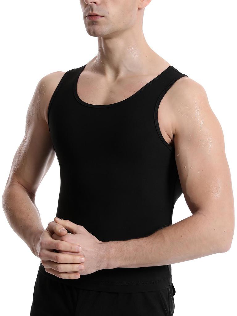 Men's Sweat-inducing Sauna Waist Cincher Vest, Slimming Sport Body Shaper for Fitness.