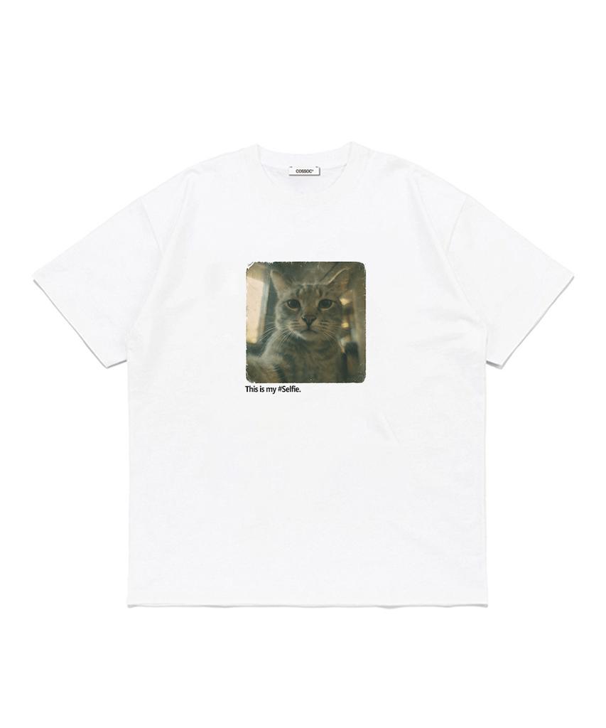 Koso Selfie Cat Short Sleeve T-Shirt (White)