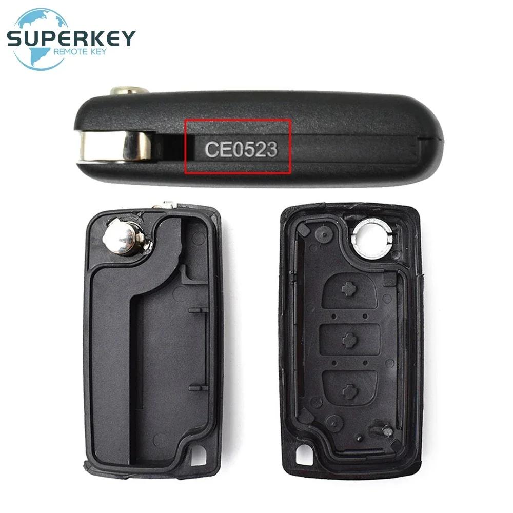 Superkey 10 Pcs Replacement For Peugeot Partner 207 307 308 407 807 For Citroen C2 C3 C5 Berlingo Remote Flip Car Key Shell Case