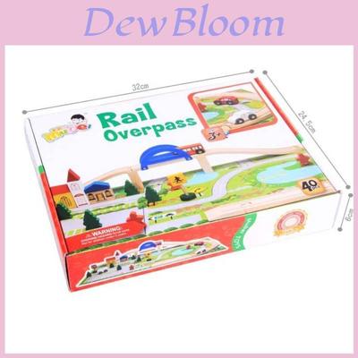 Wooden City Transit Track Building Blocks For Kids Diy Creative Play Set