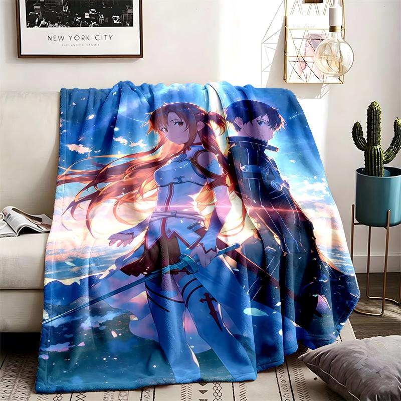 Sword Art Online Theme Blanket Suitable For The Sofa Camping And Travel Made Of Soft Flannel Material An Ideal Gift For Occasions Such As Birthday