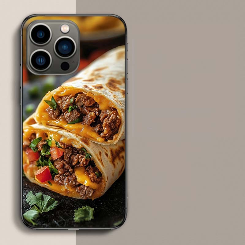 Käse Knuspriges Hähnchen Rindfleisch Verpackung Handyhülle Für Iphone 17 Air 15 Pro 14 Plus 16 Pro Max 17E 16E 12 13 Mini 11 Hülle Süß Fu
