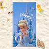 Princess Style Cartoon Printed Microfiber Beach Towel Soft Water Absorbent Bath Towel For Girls