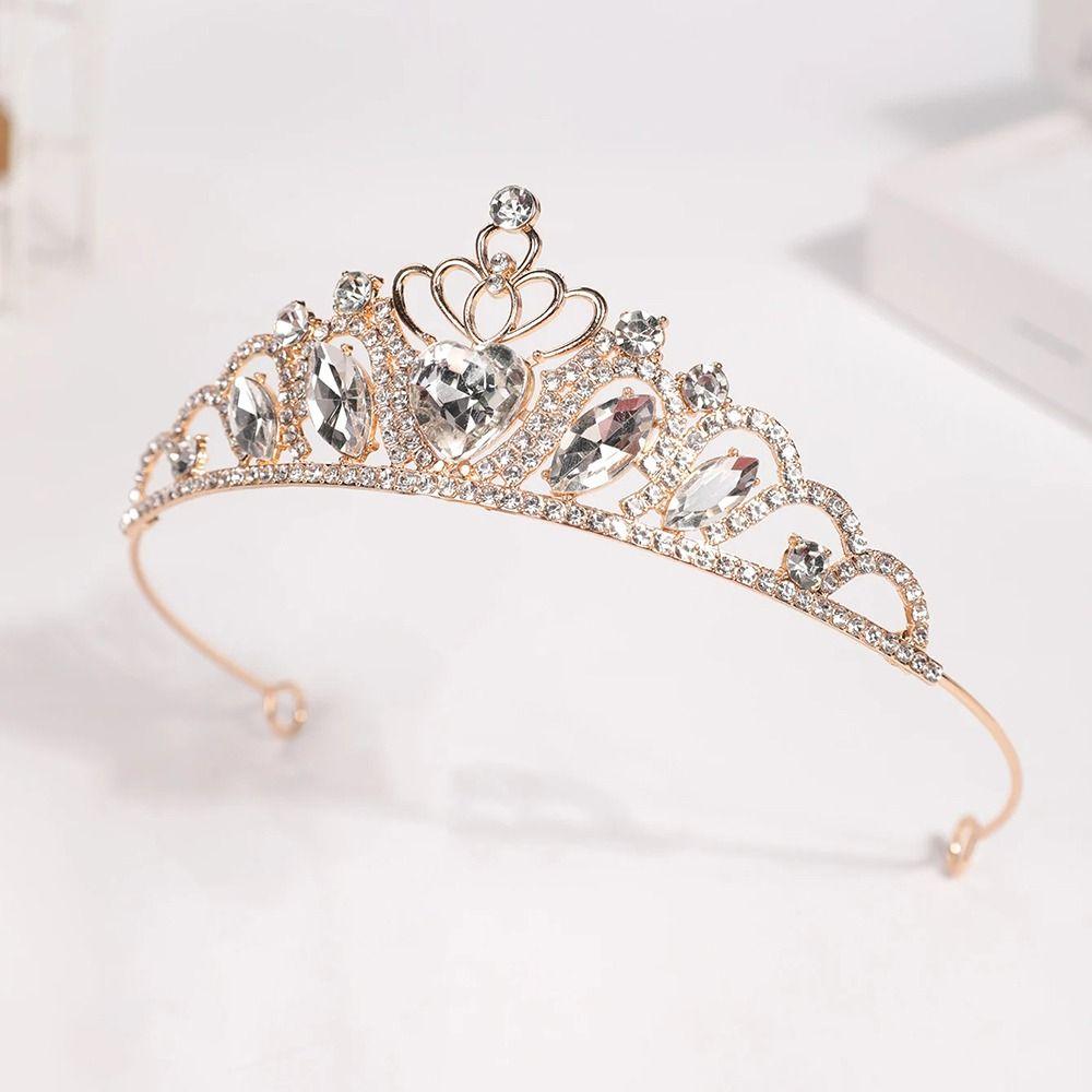 Rhinestones Zinek Zinková slitina Princeznovská tiára Srdcovitý Svatatební pokrývka hlavy Dětská koruna Soutěžní diadém