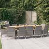 Day and Night - Day and Night 13-piece Garden Dining Set with Gray Cushions