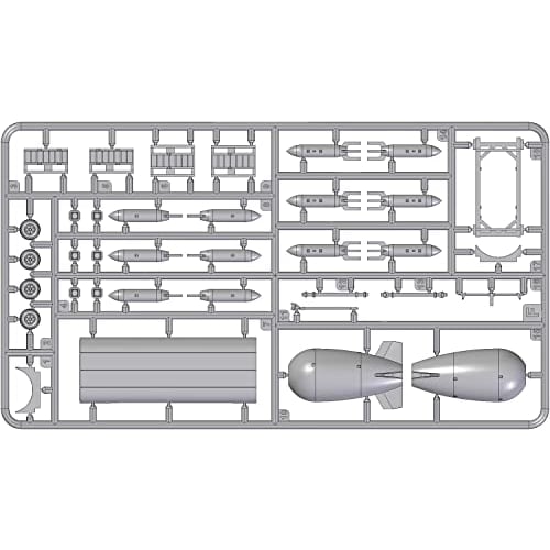 Roden 1/72 Scale US Navy North American AJ-1 Savage Carrier-Based Attack Aircraft with Nuclear Bomb, Plastic Model Kit RE72063, Molded in Color