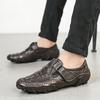 Fashion Summer Men Buckle Genuine Leather Loafers 2024 New Baotou Antiskid Moccasins Shoes Fashion Casual Leather Designer Sandals Shoes