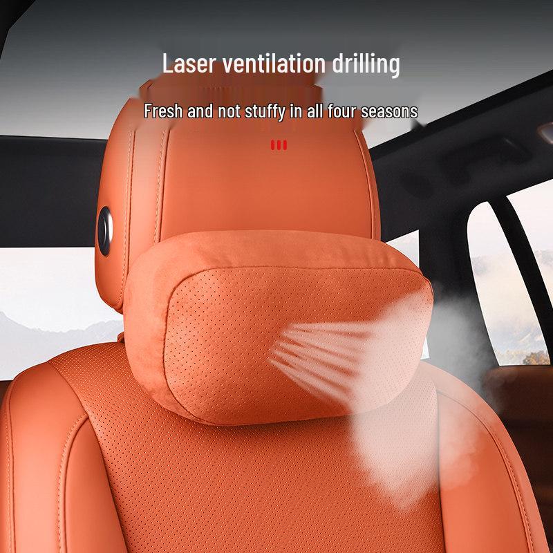 Ideal i6i8 Car Neck & Lumbar Support Pillow Set for Headrest and Interior Decoration