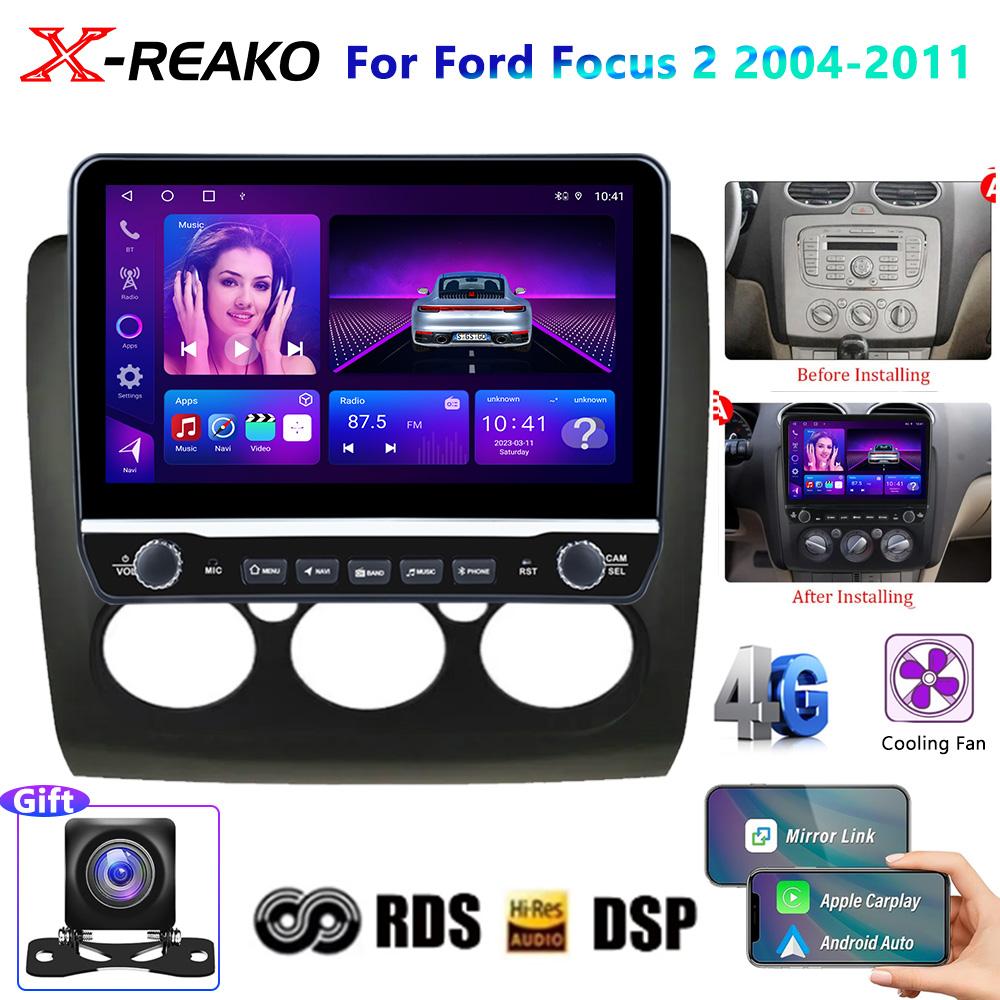 

Автомобильное радио Carplay с Android для Ford Focus 2005-2011, автомобильный мультимедийный видеоплеер с GPS Navi, авторадио, стерео головное устройство 2Din 8-core 6+128