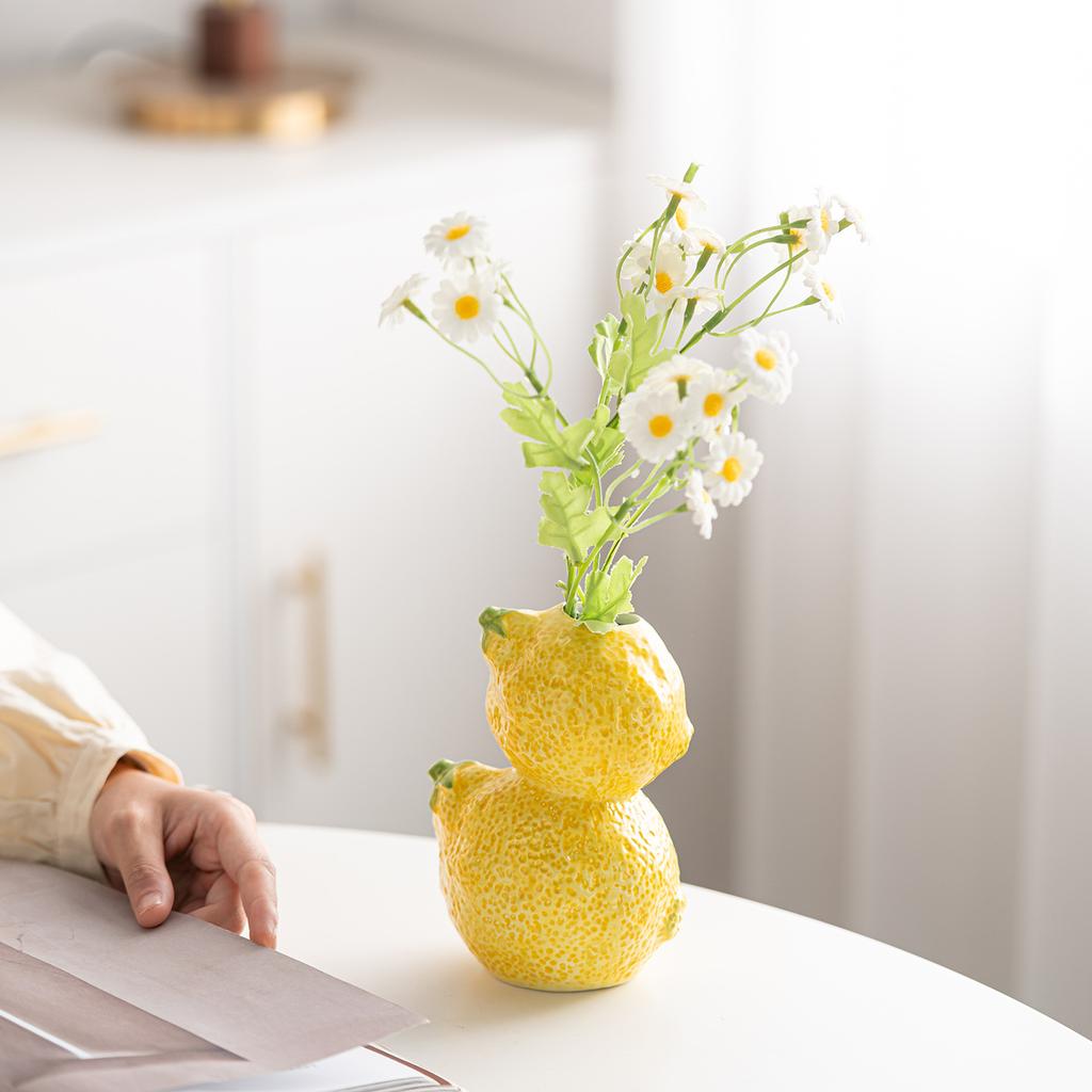 Creative Fruit Ceramic Vase Small Fresh Home Desktop Decoration Ornament Simple Art Flower Arrangement