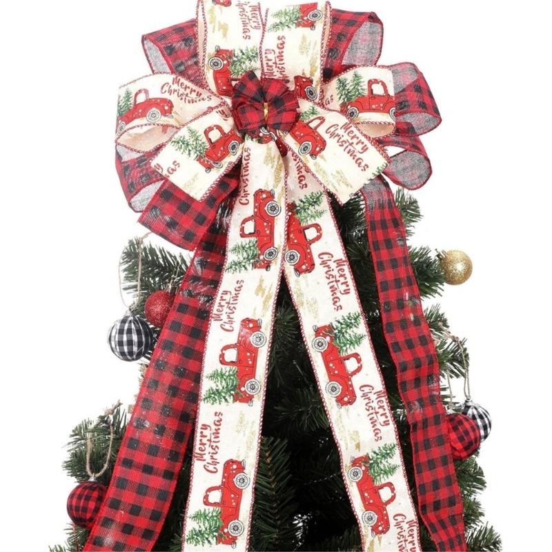 Beautiful Bowknot Ornament Stylish Tree Trimming Enhances Festival Home Decors for Tree Wreaths Holiday Party Decoration