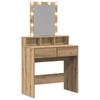 Makeup Table Artisan Oak 80 X 41 X 144.5 Cm Engineered Wood