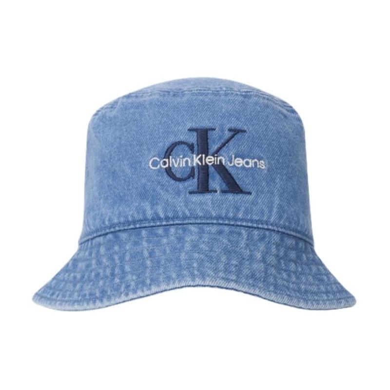 Calvin Klein Micro-label details Cotton bucket hat Unisex couple style Denim blue 4G5021G_S5